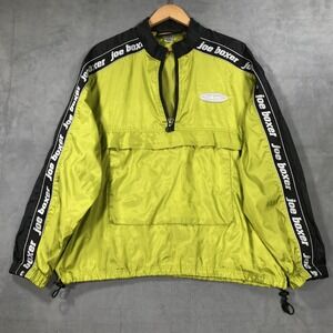 Joe Boxer Anorak Jacket Mens Large Green Pullover 1/2 Zip Vintage Y2K Skate Rave